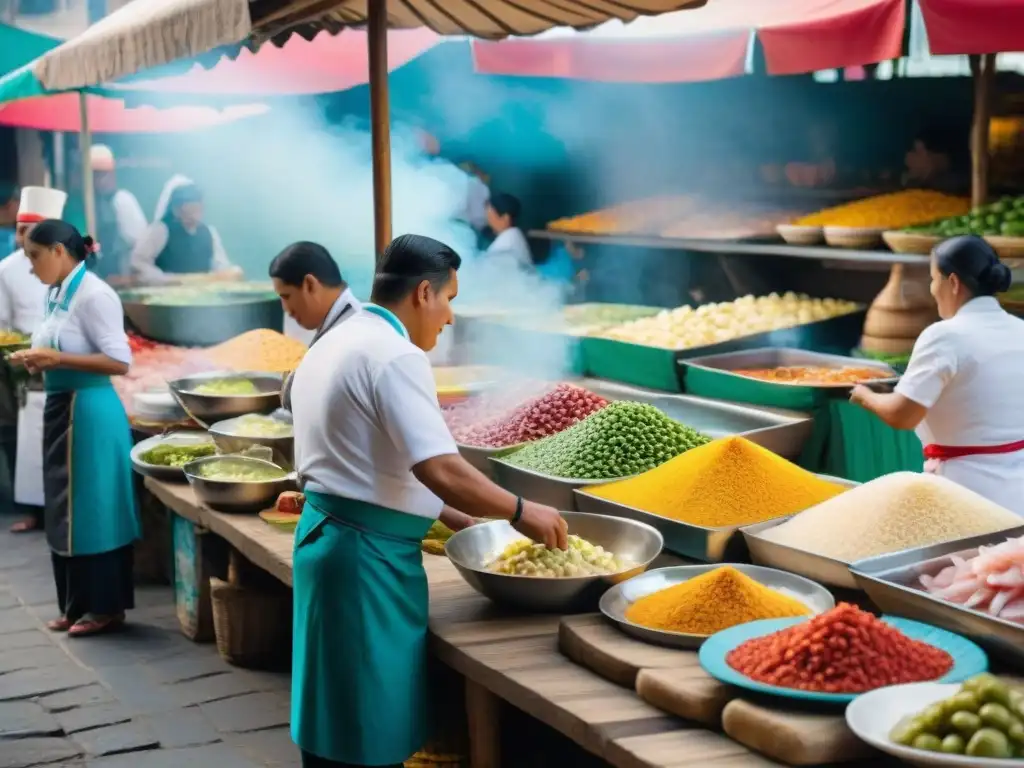 Vibrante feria de comida en Lima, Perú, muestra la exitosa gastronomía peruana en acción