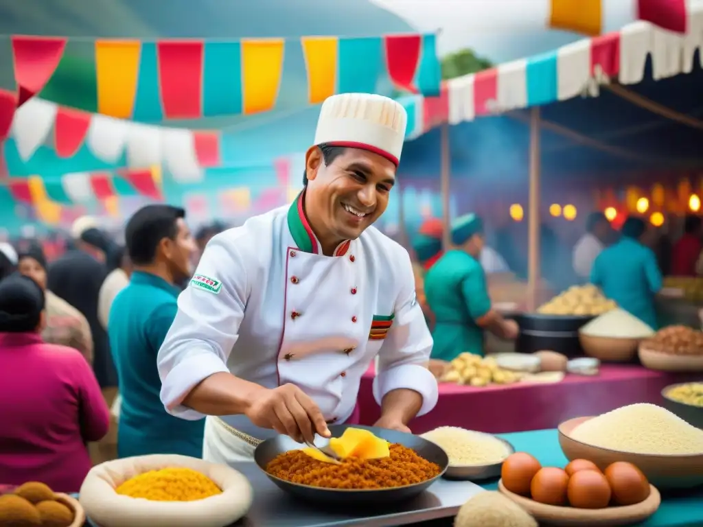 Un vibrante festival de comida peruana con tequeños auténticos y deliciosos, donde la cultura y la alegría se entrelazan