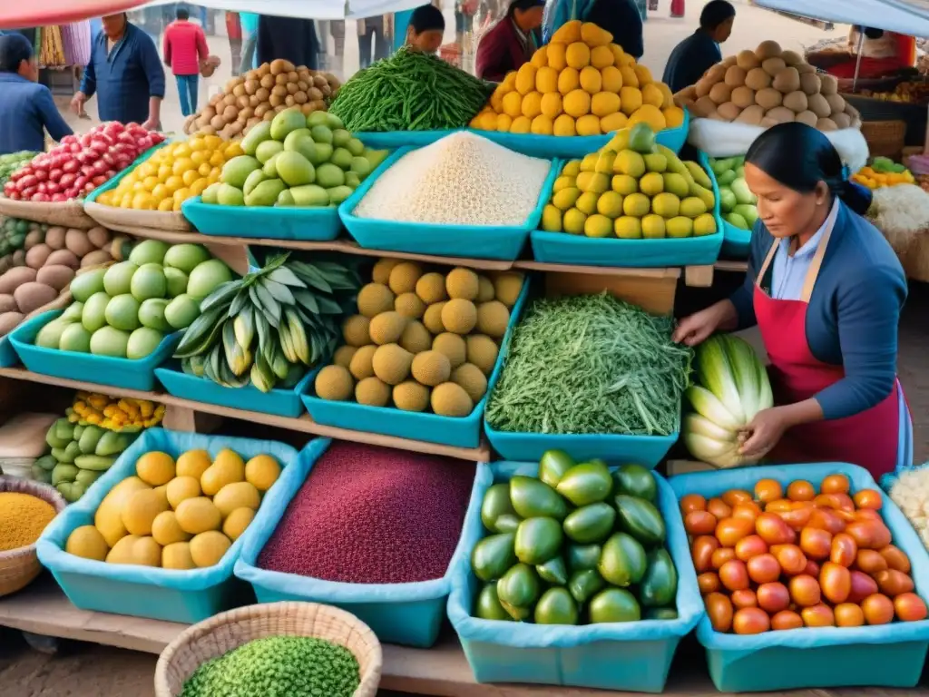 La vibrante historia de la fusión gastronómica peruana cobra vida en un bullicioso mercado lleno de colores y sabores únicos