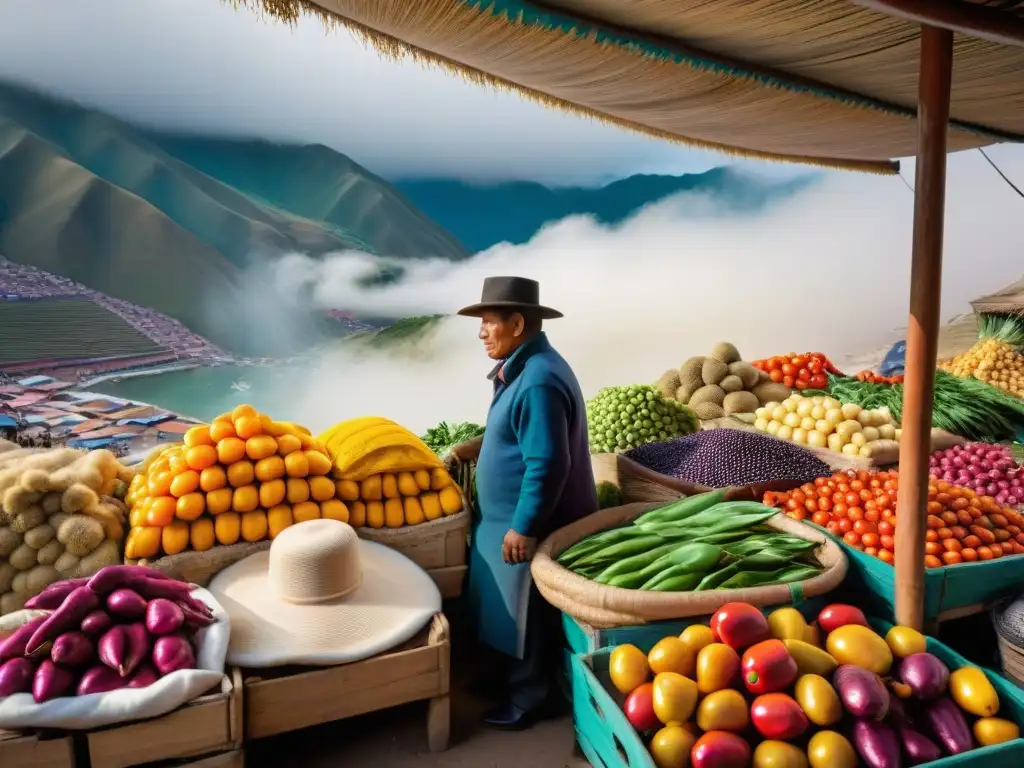 Vibrante mercado peruano: colores, ingredientes y cultura