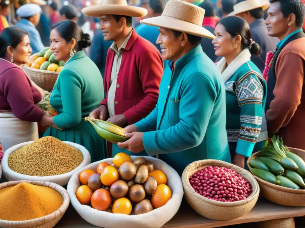 Vibrante mercado peruano: colores, sabores y tradiciones en comunidad