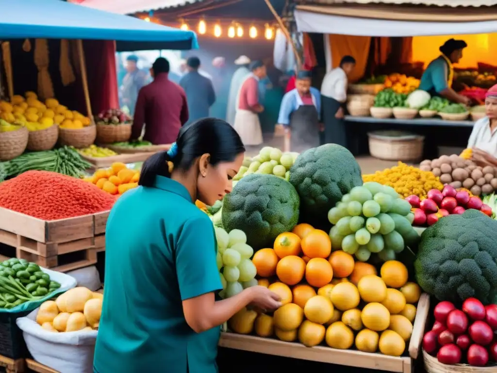 Un vibrante mercado peruano en el Festival Internacional Cocinas Peruanas Autóctonas