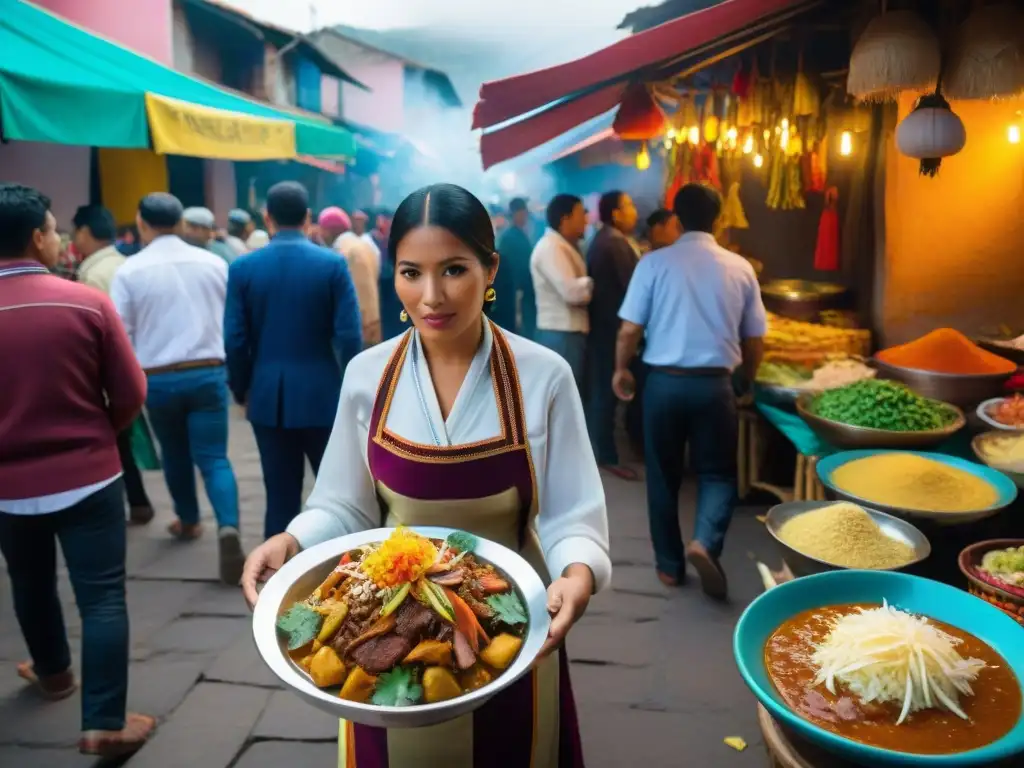 Vibrante mercado peruano en Semana Santa con tradición culinaria y festividades en Perú