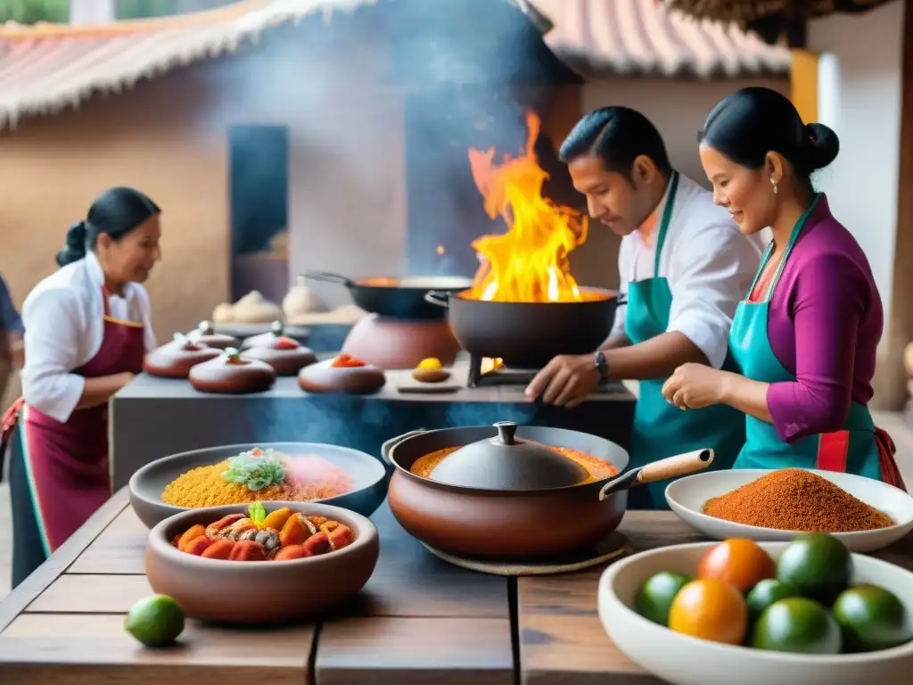 Una vibrante picantería en Arequipa, Perú: chefs preparan rocoto relleno y adobo arequipeño