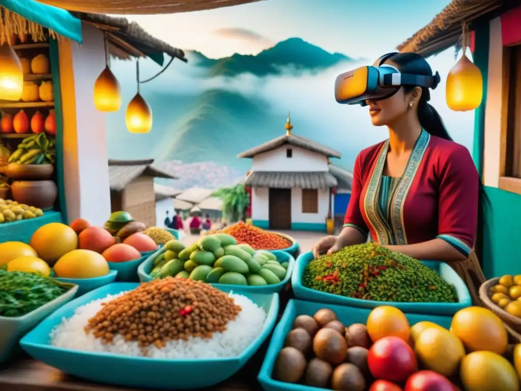 Explora una vibrante plaza peruana en plataformas digitales gastronomía peruana