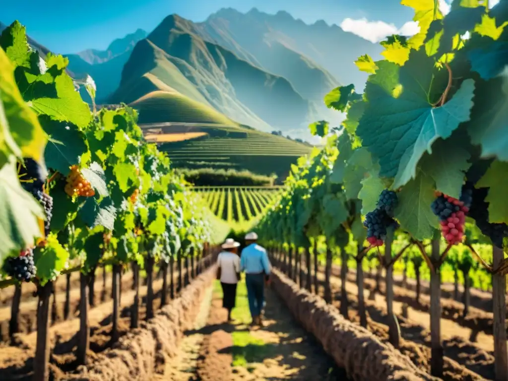 Vino peruano: historia, evolución y futuro, reflejados en un viñedo vibrante bajo el sol de los Andes