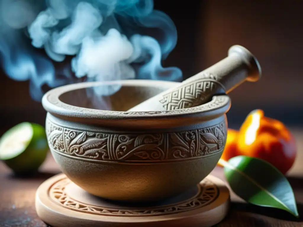 Batán peruano: tradición culinaria en detalle Una visión detallada de una Batán Peruana tradicional, destacando sus grabados, textura suave y colores vibrantes