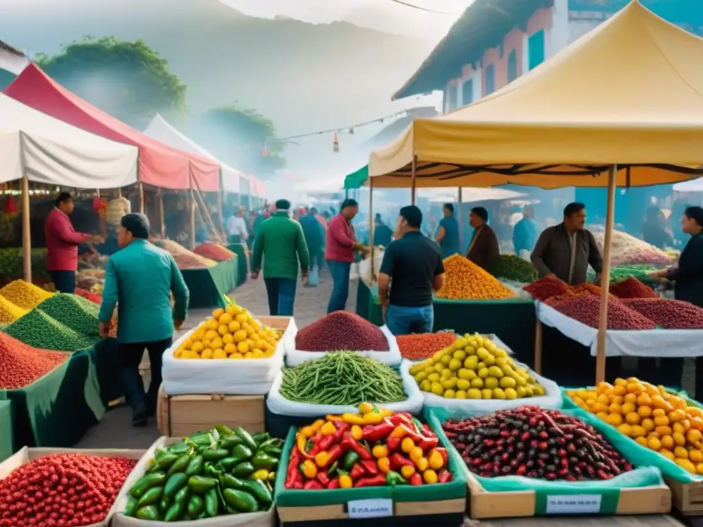 Vividas escenas del Festival del Ají en Tacna: puestos coloridos, aromas picantes y delicias culinarias